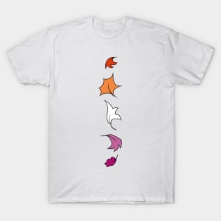 Heartstopper leaves Line - lesbian pride T-Shirt